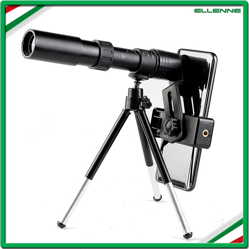 ✅ TELESCOPIO 300X 40MM HD CON TREPPIEDI PER FOTO SMARTPHONE ZOOM CANNOCCHIALE ✅