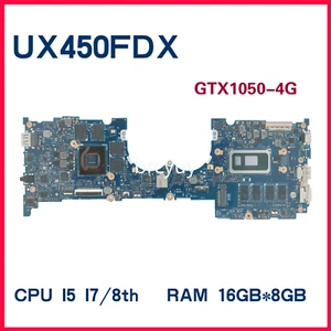 UX450FDX For ASUS 14 UX450FD UX450F Motherboard W/I5-8265U GTX1050 8GB 16GB-RAM - Picture 1 of 7