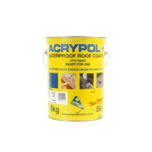 Cromar Acrypol+ Waterproof Roof Coating w/ Fibre Single Coat - Grey Black White - Picture 1 of 6
