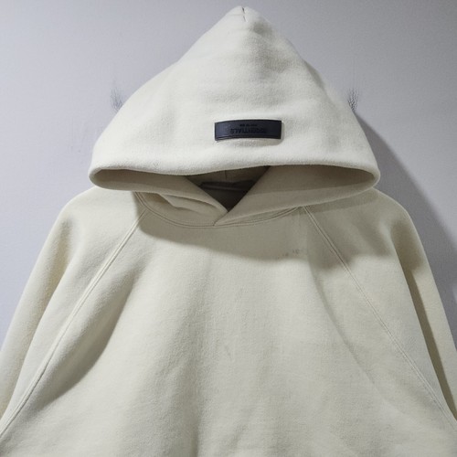 Felpa con cappuccio Essentials Fear Of God pullover spesso pesante tono giallo hype large