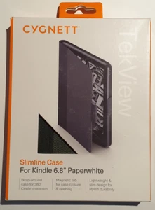 NEW Kindle Paperwhite 6.8" (11th Gen) Case 360 Cover Magnetic Tab Cygnett Black - Picture 1 of 2
