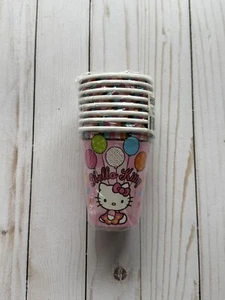 Amscan Hello Kitty Balloon Dream 8 Ct Paper 9 oz Hot Cold Cups - Picture 1 of 6
