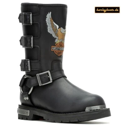 HARLEY DAVIDSON BOOTS Stivali da donna Harley Davidson Corley neri stivali da motociclista cult taglia da 37 a 41