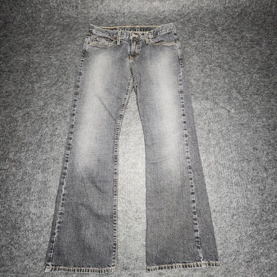 Pantalones de mezclilla Lucky Brand vintage para mujer tiro bajo negros lavados peto 4 27 hechos en EE. UU. Foto 1 de 4