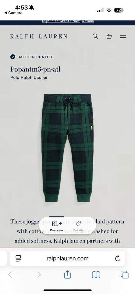 Suéteres polo masculino xadrez pônei Ralph Lauren com bolsos tamanho 7 novo sem etiquetas - Imagem 1 de 4