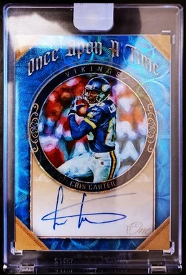 CRIS CARTER-2021 Panini One (#1/2) PRIZM BLUE-SCOPE 签名/亲笔签名 - 1/1 类型 — 第 1/2 张图片