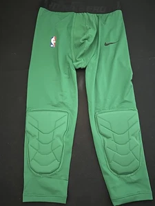 Nike Player Issued Custom Kyrie Irving NBA Padded Knee Tights Green AA0760-312 - Picture 1 of 5