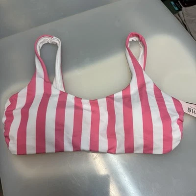 Nuevo con etiquetas Top de bikini de natación Victoria Secret talla M rosa/blanco Foto 1 de 4