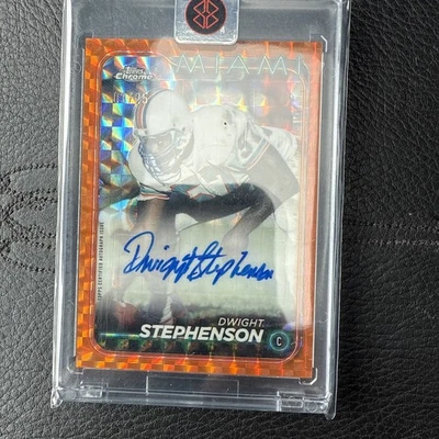 2024 Topps Chrome - Autographs Dwight Stephenson Orange Geometric Refractor 3/25 - Image 1 of 4