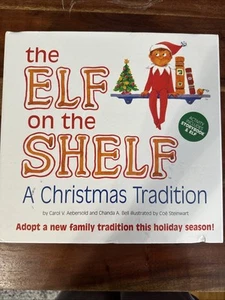 Elfe im Regal Eine Weihnachtstradition Buch Elfe Puppe Junge helle Haut blaue Augen - Bild 1 von 13