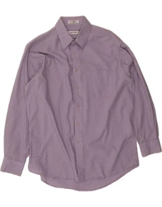 PIERRE CARDIN Mens Shirt Size 15 1/2 Medium Purple Striped Cotton PI17 - Picture 1 of 3