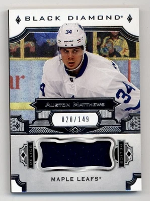 2017-18 Black Diamond Relics #BDBAM Auston Matthews Jersey 20/149 - NM-MT - Image 1 of 2