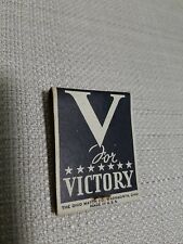 1940 Ohio Match Co WW2 V FOR VICTORY Authentic Vintage matchbook (Full book!) 