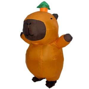 Inflatable Costume Brown Capybara Jumpsuit Adult Halloween Funny Cosplay Party - Picture 1 of 6