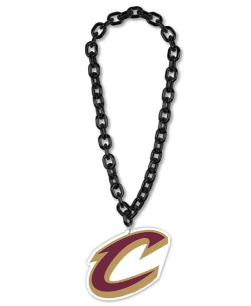 CLEVELAND CAVALIERS 38" BIG CHAIN NECKLACE WITH FOAM LOGO NBA LICENSED - Image 1 of 1