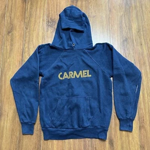Vtg Carmel Hoodie L 14-16 YOUTH Pullover California Sweatshirt Made USA 80s 90s - Picture 1 of 13