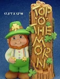 Ceramic Bisque Ready to Paint Welcome 'Top O The Morn" Leprechaun 17.5" tall - Picture 1 of 1