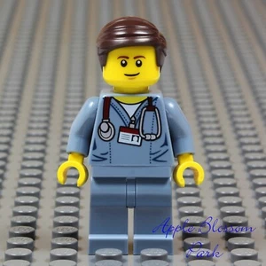 NEW Lego Movie MALE DOCTOR Hospital Minifig Sand Blue Scrubs Torso Dr. McScrubs - Picture 1 of 4