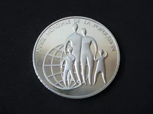 United Nations, World Population Year - 1974, proof silver medallion, 24.4 grams - Bild 1 von 4