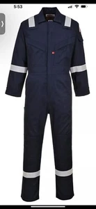 Mono de trabajo Portwest UFR21 3XL azul marino ligero FR seguridad antiestática ASTM NFPA - Imagen 1 de 6