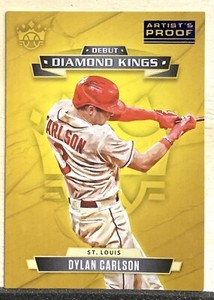 Dylan Carlson 2021 Diamond Kings Baseball #DDK-SC Artist’s Proof Blue Cardinals 