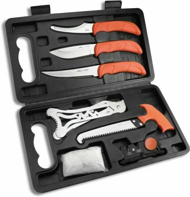 Outdoor Edge JaegerPak Game Processing 8-Piece Knife Set with Hard Case (OEJP8)