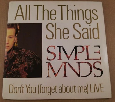 Simple Minds : All The Things She Said : Vintage 7" Single from 1986 - Image 1 of 3