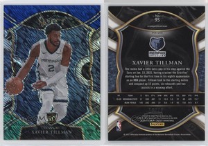 2020 Panini Select Blue White Green Shimmer Prizm /49 Xavier Tillman Rookie RC