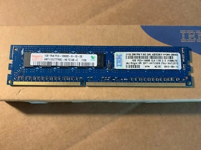 NEW IBM HYNIX 1GB DDR3 1333MHz PC3-10600E HMT112U7TFR8C 44T1568 44T1572 43X5290 - Image 1 of 2