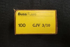 (25 pcs) Bussmann Buss GJV 3/10 Fast Acting Pig Tail Glass Fuses 250V, .3 Amp - Picture 1 of 2