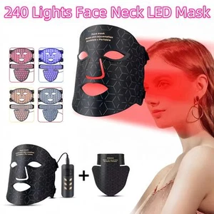 LED Light Therapy Face & Neck Mask Facial Skin Care Device Infrared Skin Care - Picture 1 of 17