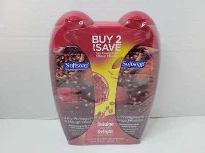 Softsoap Moisturizing Body Wash Juicy Pomegranate Mango Infusions 18 Fl Oz 2 Pk - Image 1 of 3