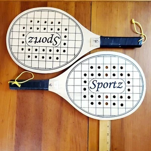 Juego de madera vintage de 2 orificios de flujo de aire para raqueta de pickleball Sportz de 8"x16" - Imagen 1 de 8