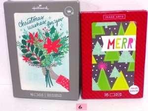 #6 Lot 32 Assorted Hallmark/Image Arts Holiday Christmas Cards w/Envelopes NIB - Picture 1 of 1