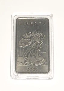 Rare 1 TROY OUNCE/OZ .999 Pure Molybdenum (Mo) Metal Walking Liberty Bar 2022 - Bild 1 von 2