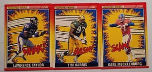 1990 Score Crunch Crew Football Cards Lot Of 3