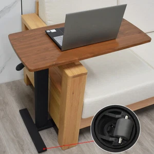 Rolling Sitting Standing Desk Adjustable Overbed Table Lazy Laptop Workstation - Picture 1 of 12