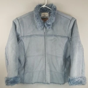 Vintage Carolina Colours Plus Blue Faux Fur Coat Womens Sz 26/28 - Picture 1 of 10