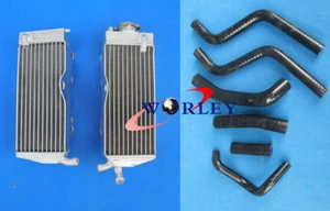 L+R aluminum radiator + Black hose for Honda CR250R CR250 2-stroke 1990 1991 90 - Picture 1 of 10