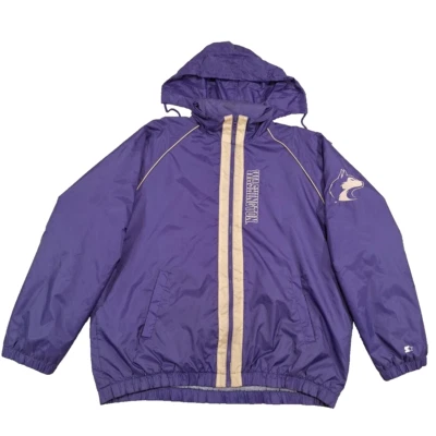 Y2k Starter Washington Huskies Insulated Jacket Hooded NCAA Football. Sz XXL. - Image 1 of 4