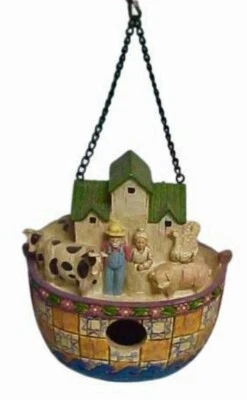 Jim Shore Noah's Ark Hanging Birdhouse #4005188 Enesco Heartwood Creek from 2005 - Image 1 of 4