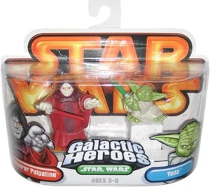 Star Wars Galactic Heroes EMPEROR PALPATINE & YODA Revenge Of The Sith Sheev - Picture 1 of 1