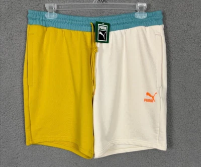 Puma Mens Color Block Pristine Shorts Drawstring Pockets Multicolor XL NWT's. - Image 1 of 4