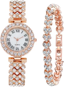 Hermoso Reloj Casual De Cuarzo Brazalete De Malla Con Pulsera De Moda Para Mujer - Imagen 1 de 12