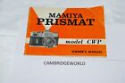 Mamiya Prismat Cwp Cameras Instruction Manual Guide Book Genuine Original