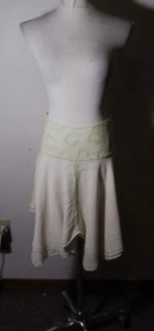 FRENCH CONNECTION Beige Lime Beaded Assymetrical Skirt Size 4 - Picture 1 of 9