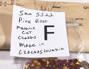 Vtg Crystal Glass 5mm Rhinestone Pointed Back Czech WG Jewelry Craft Repair 2014 - Picture 1 of 25