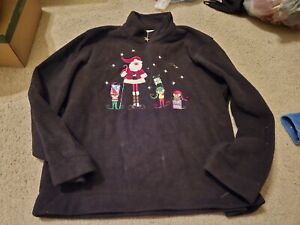 Christmas Sweater by White Stag, Size  XL Santa Jack In The Box Elf Presents 