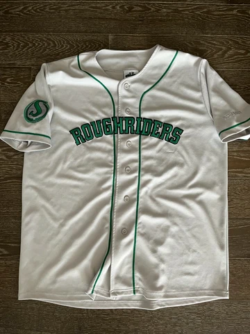 Saskatchewan Roughriders CFL Jersey mens size L BASEBALL JERSEY 100 years #10 Cover