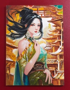 Yun Ding Tian Gong Ancient Palace Lady Qi Yue Sketch Card 1/1 Hand-Drawn Art - Picture 1 of 2